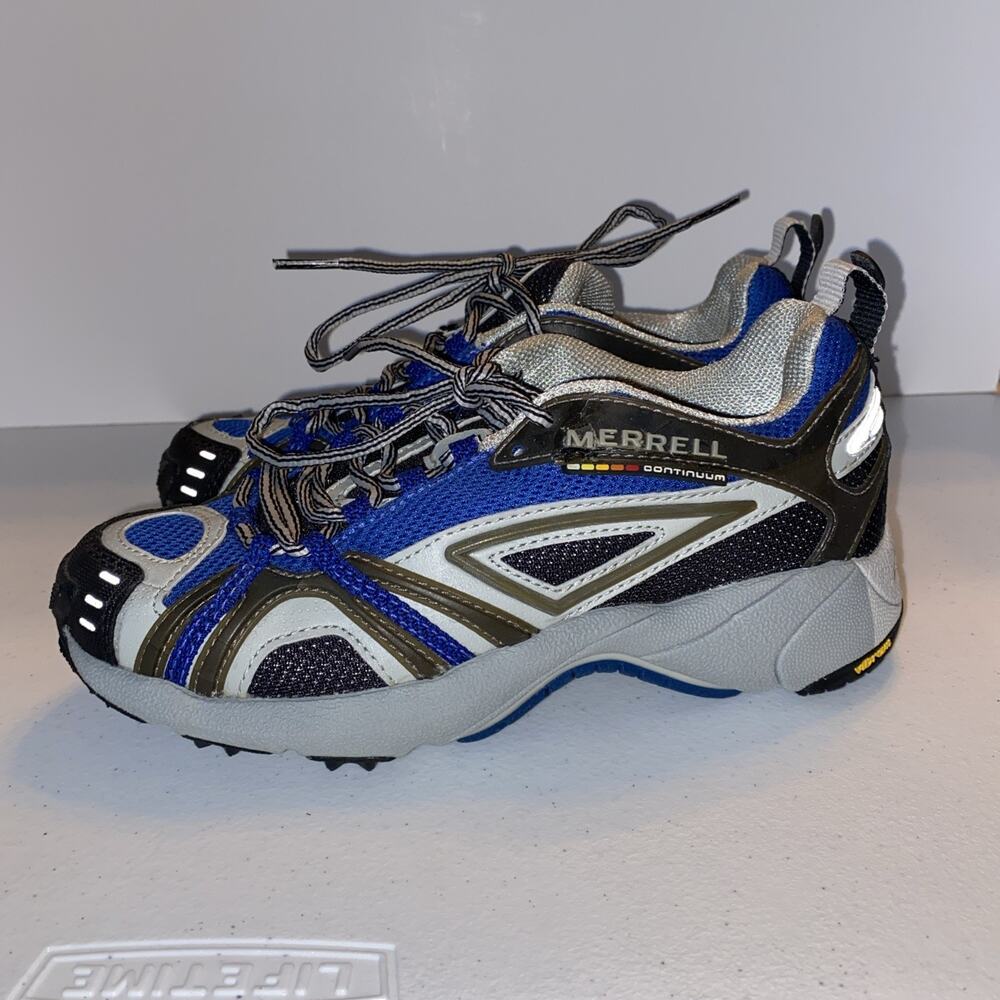 merrell continuum vibram Full Pursuit Blue Black Hiking Shoe Women’s 5.5